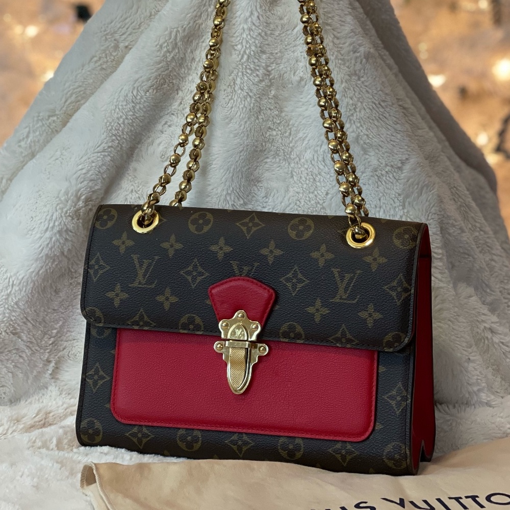 Louis Vuitton Victoire Handbag Monogram Canvas and Leather